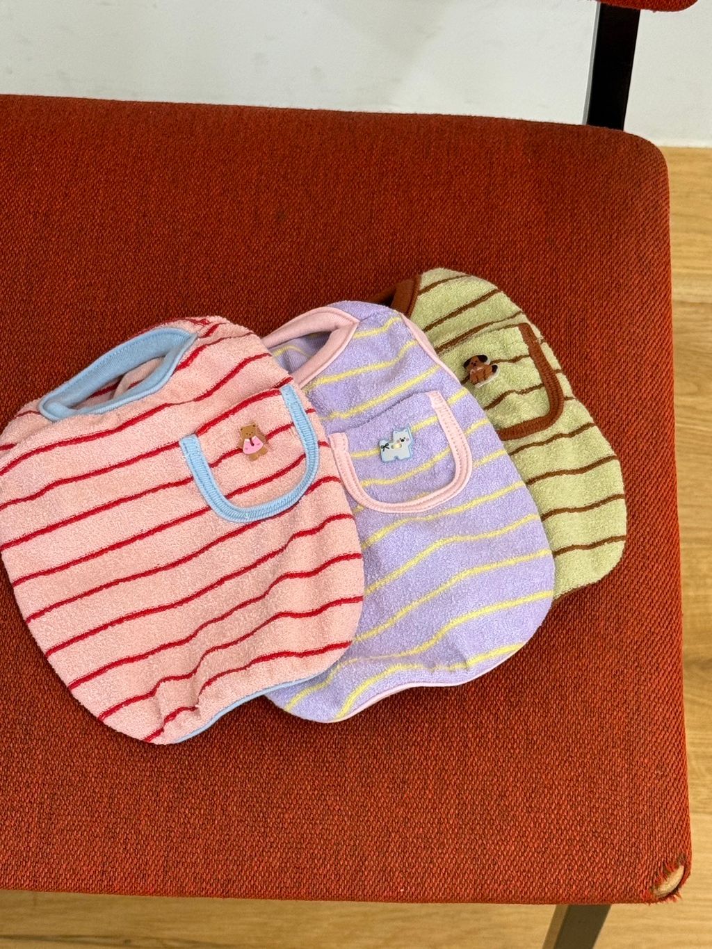 dm韓國柔軟Poki口袋條紋無袖上衣S-2XL 3色7