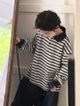 26秋條紋POLO衫藏青色