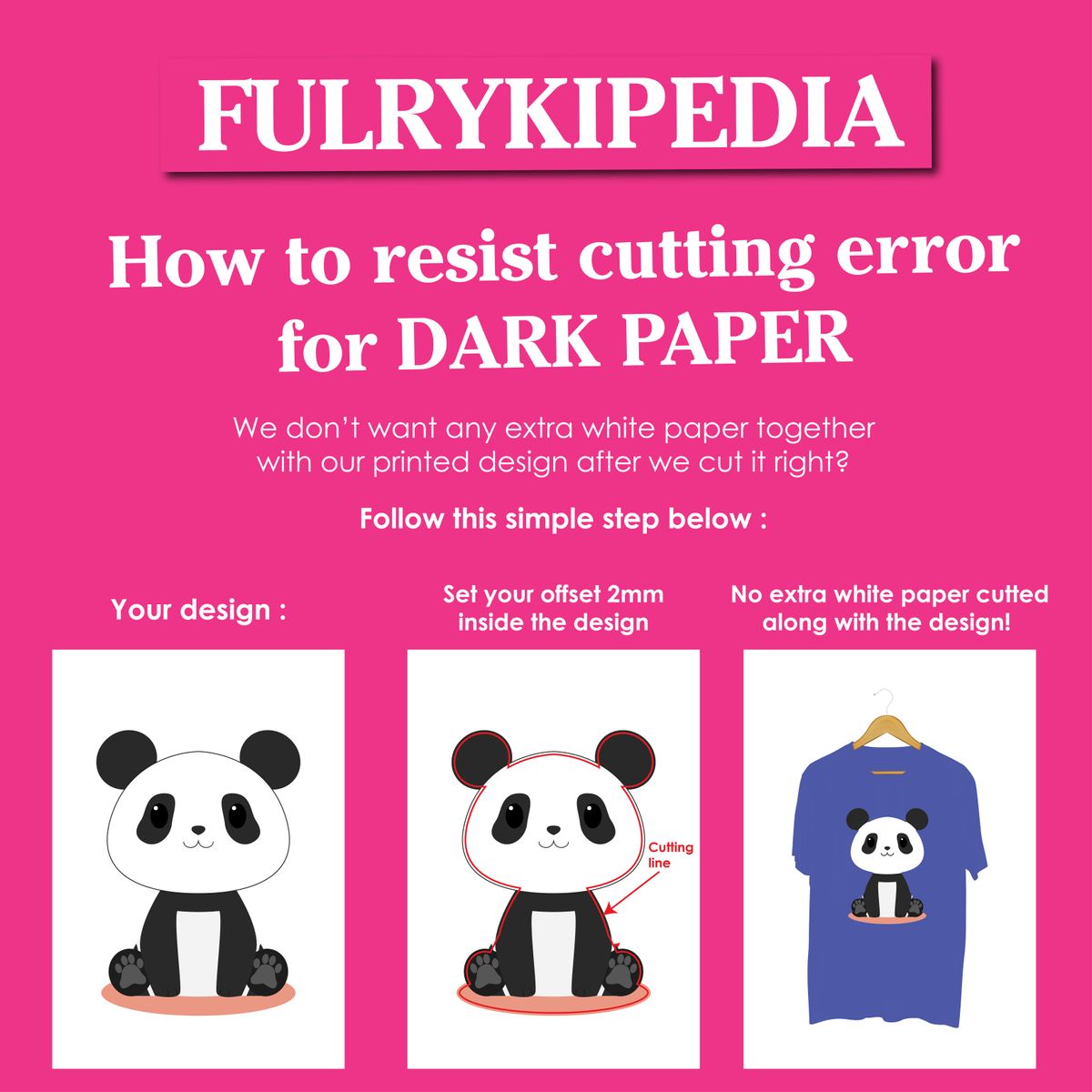 How to resist cutting error for Dark Paper