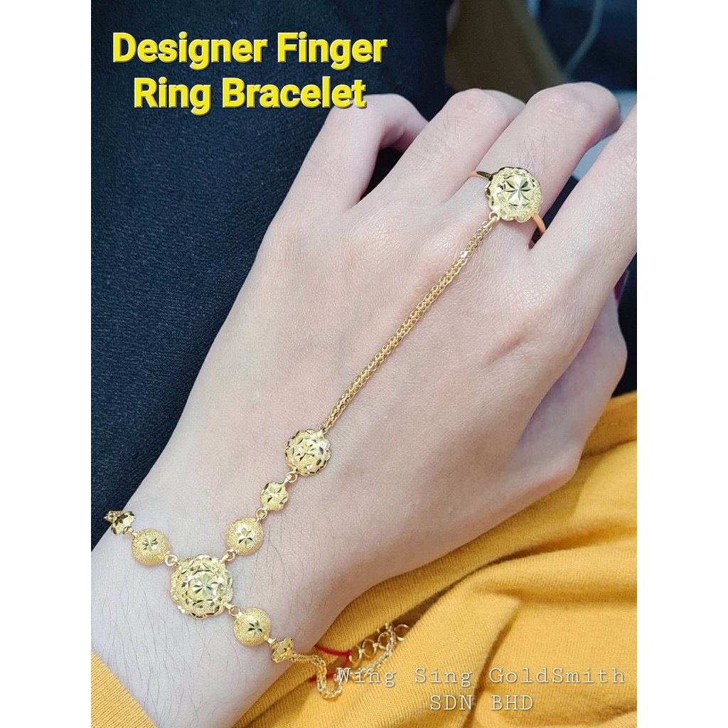 Hand chain harness bracelet finger ring (Slave bracelet) - Dhanalakshmi  Jewellers