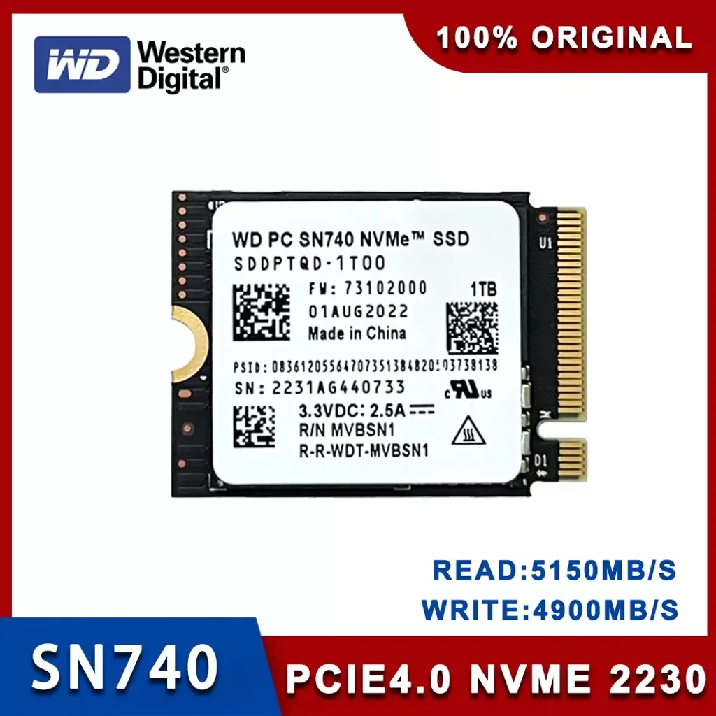 ポイント2倍 新正規品WD SN740 2TB SSD 2230 steamdeck 高級換装