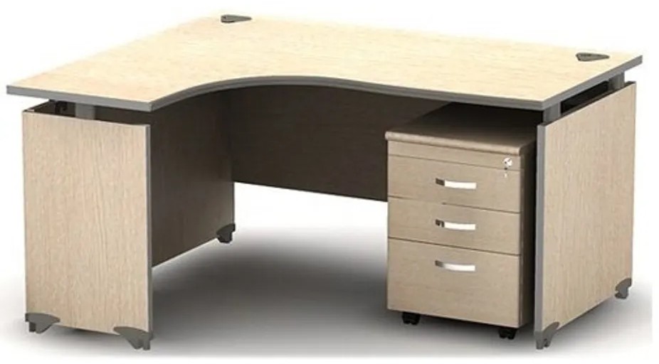 Bàn làm việc góc chữ L gỗ công nghiệp phủ melamine