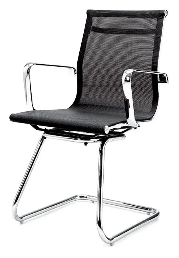 Ghế phòng họp chân quỳ khung mạ chrome sáng bóng