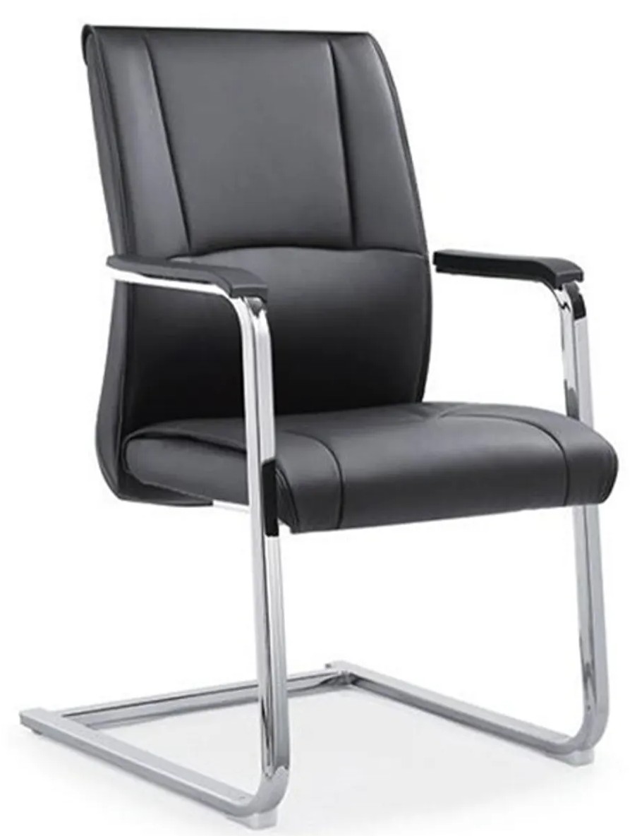 Ghế phòng họp chân quỳ khung mạ chrome sáng bóng