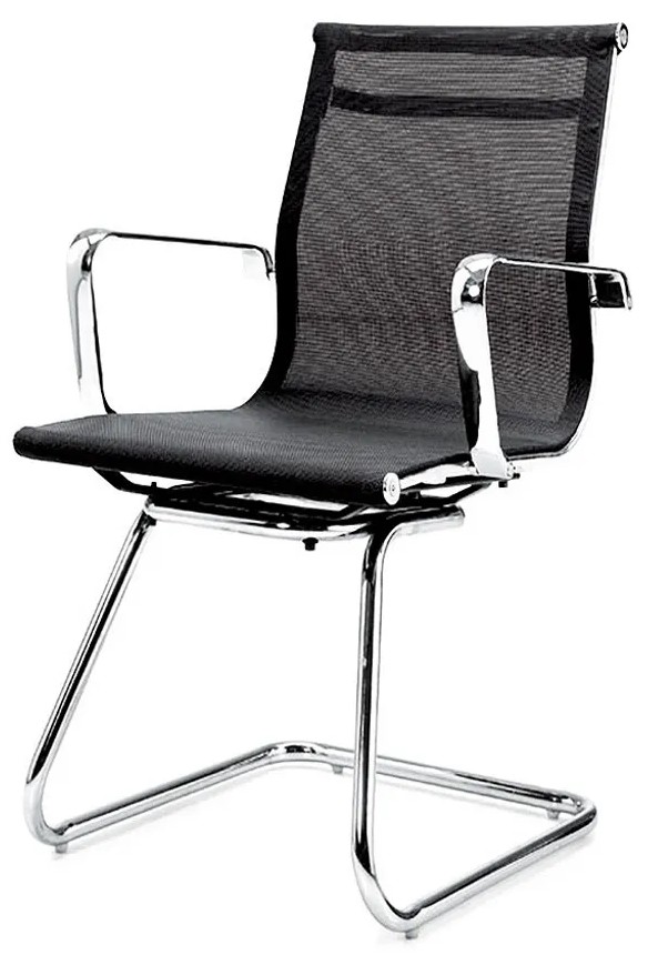 Ghế phòng họp chân quỳ khung mạ chrome sáng bóng