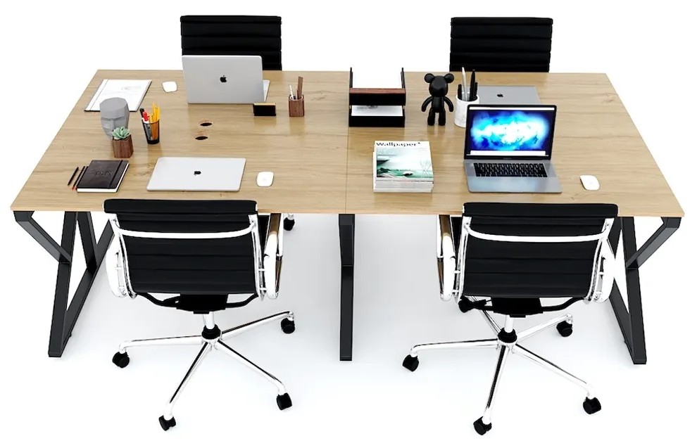 Cụm bàn làm việc 4 người giá rẻ