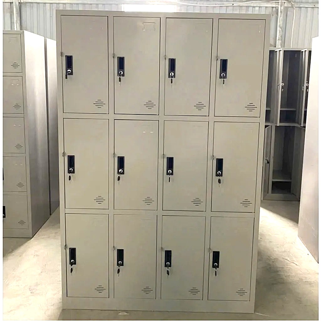 Tủ locker 12 ngăn phổ biến, lưu trữ gọn gàng