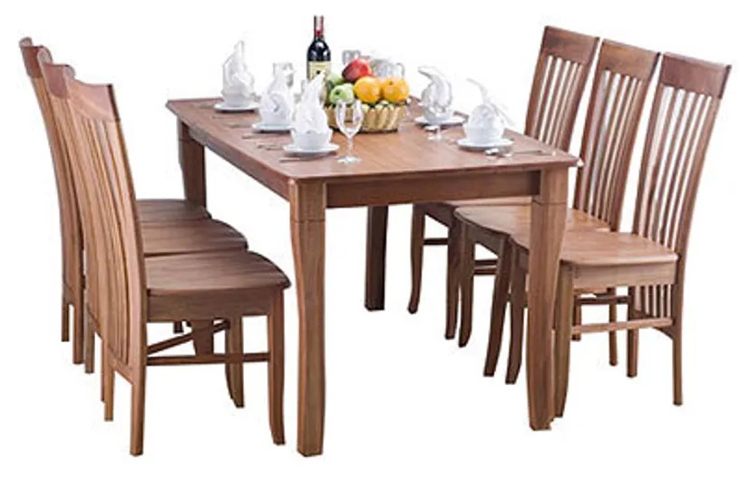 Bàn ăn 6 ghế hiện đại cho gia đình đông người