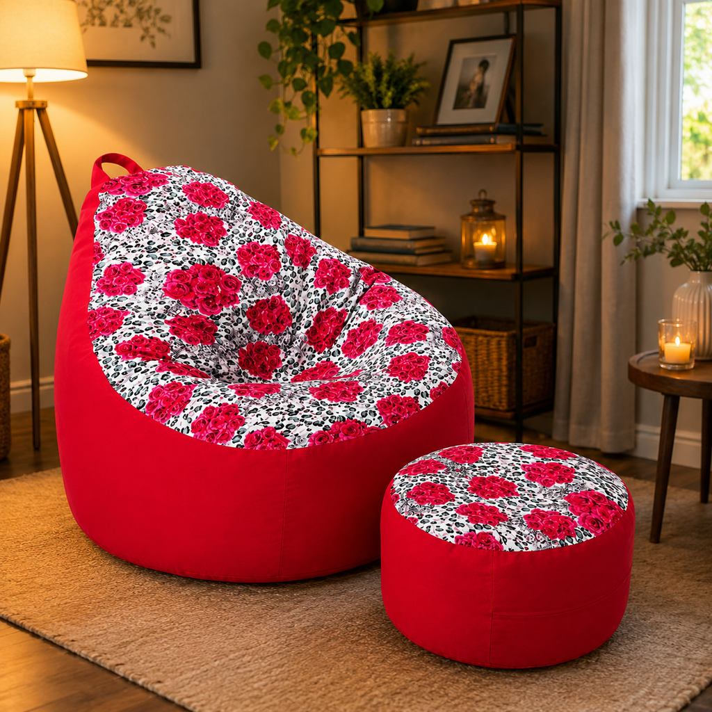 ghe-luoi-beanbag-hoa-hong-do-tekkashop-HDGD200