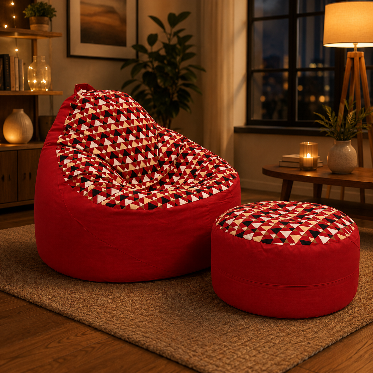 ghe-luoi-beanbag-do-phoi-hoa-tiet-tam-giac-tekkashop-HDGD200