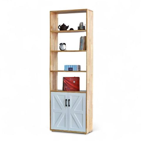 ke-sach-trang-tri-co-ngan-tu-go-cao-su-1