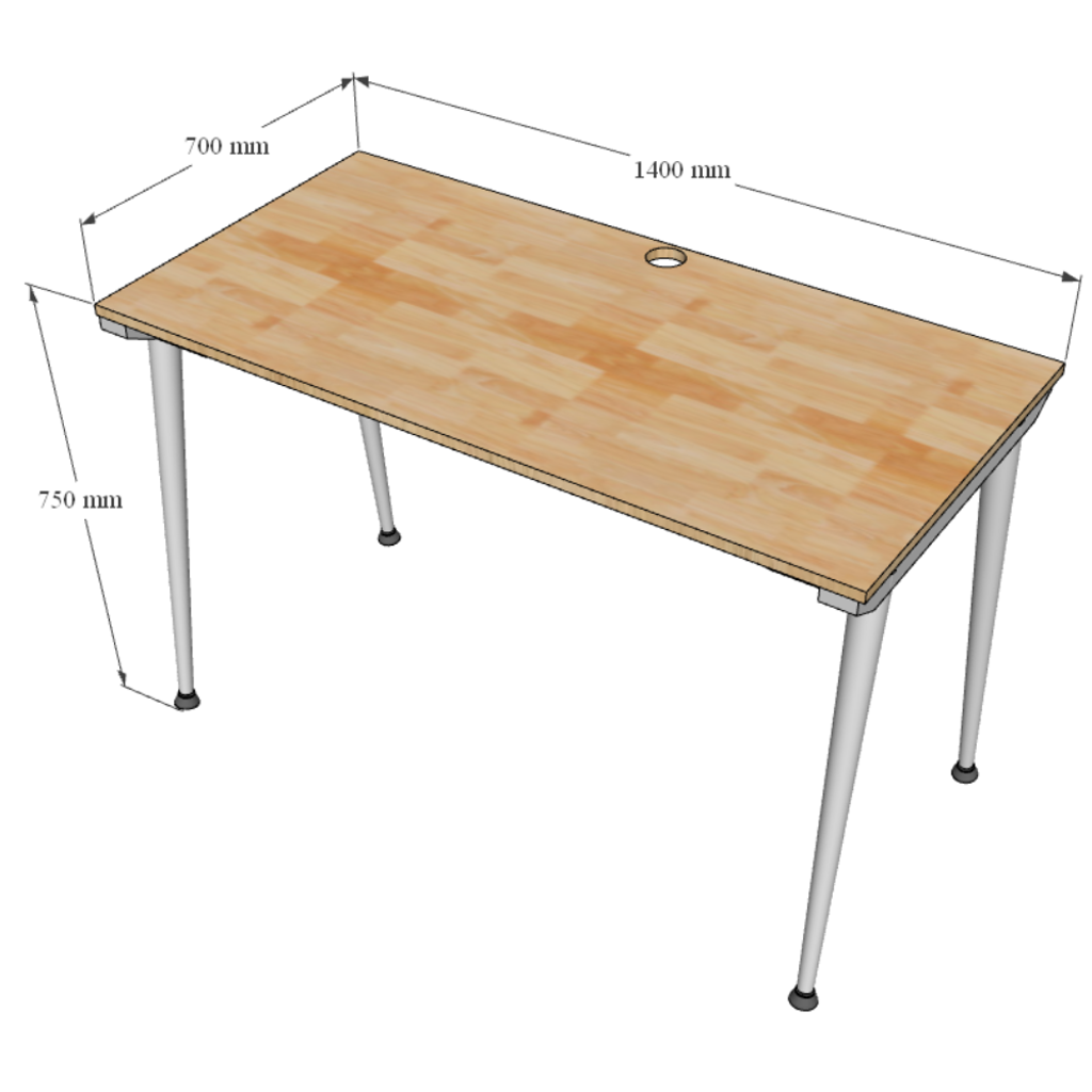 ban-lam-viec-70x140cm-he-cone-chan-sat-tam-giac-hbco005