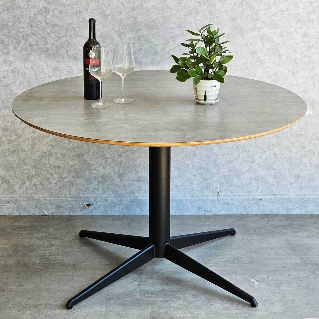 ban-an-tron-120cm-go-plywood-chan-sat-hinh-sao-2