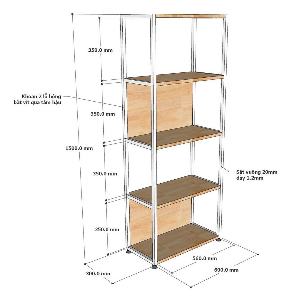 kich-thuoc-ke-sach-5-tang-go-cao-su