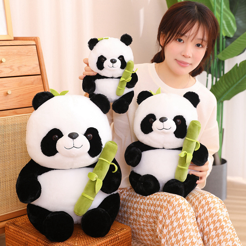 Panda Hugs Bamboo