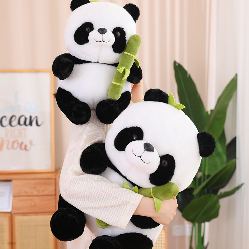 Panda Hugs Bamboo