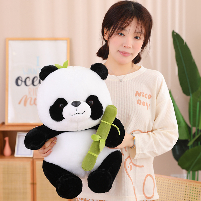 Panda Hugs Bamboo