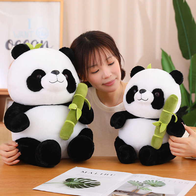 Panda Hugs Bamboo