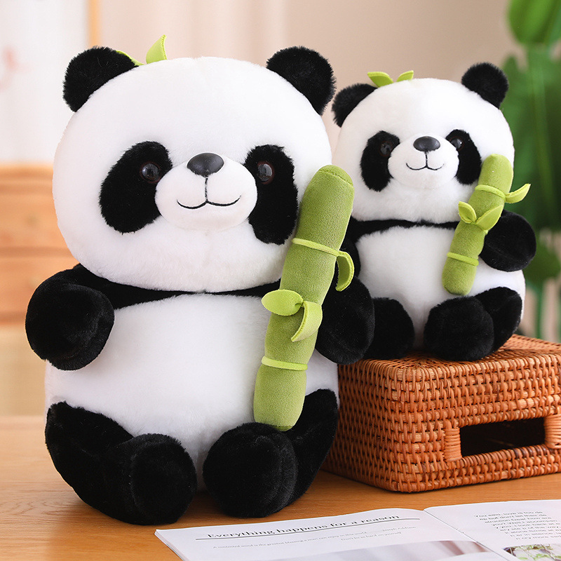 Panda Hugs Bamboo