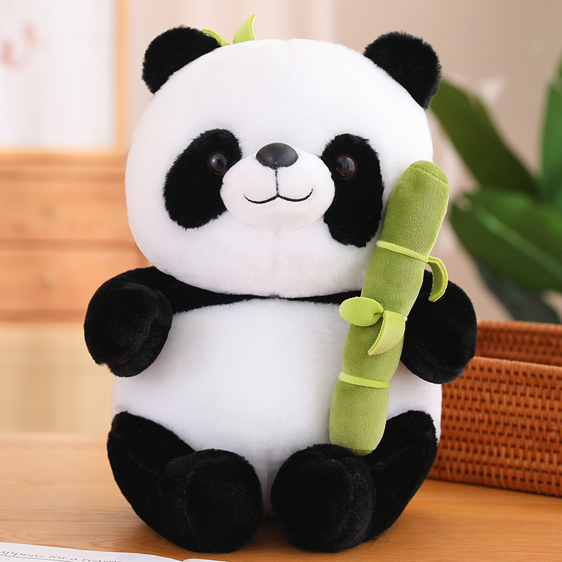 Panda Hugs Bamboo