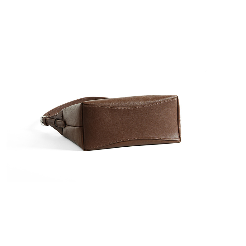Classic Leather Hobo Bag in Baroque Brown – Bottom View