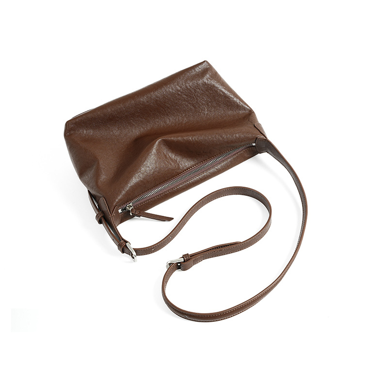 Classic Leather Hobo Bag in Baroque Brown – Flat Lay