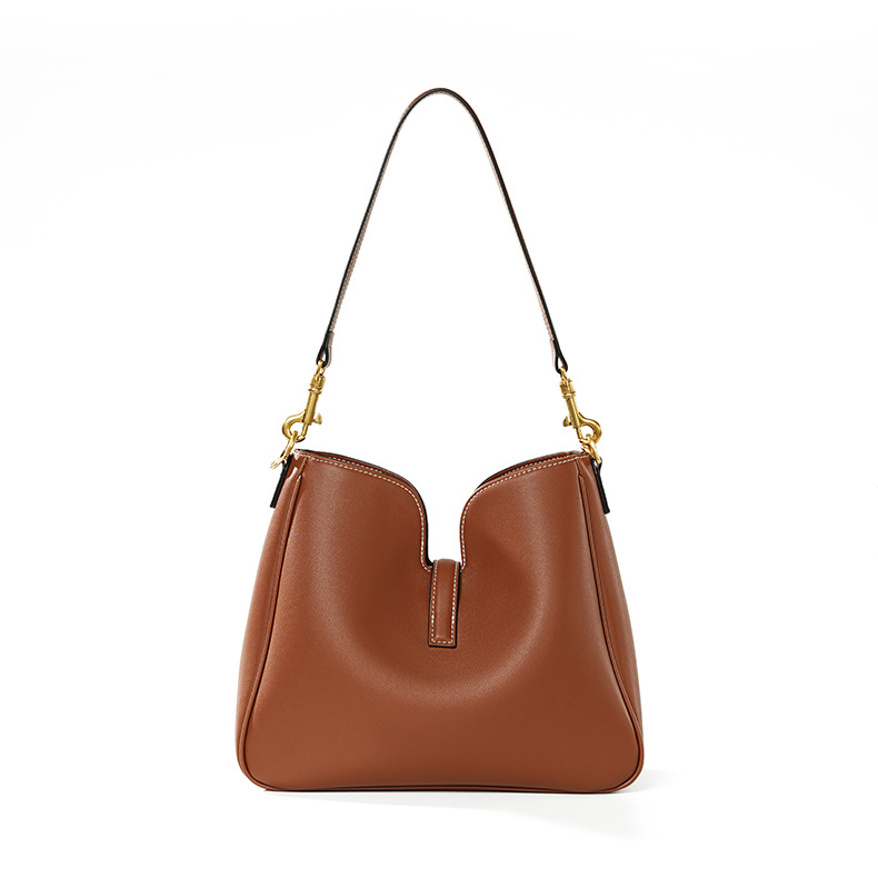 Premium Leather Structured Hobo Bag – Back View