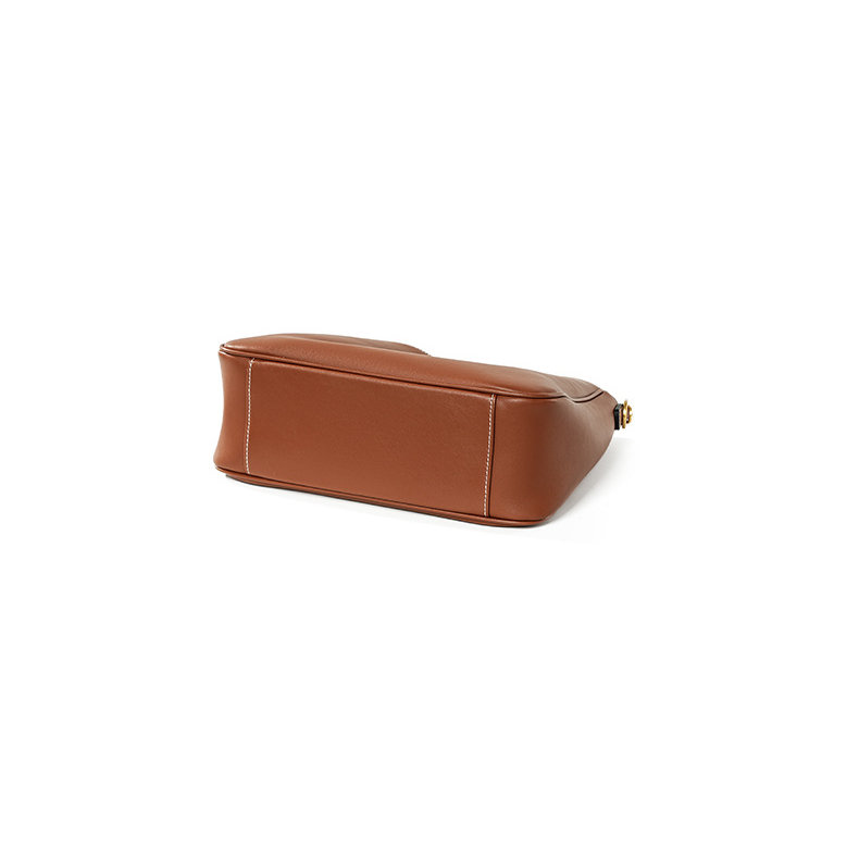 Premium Leather Structured Hobo Bag – Bottom View