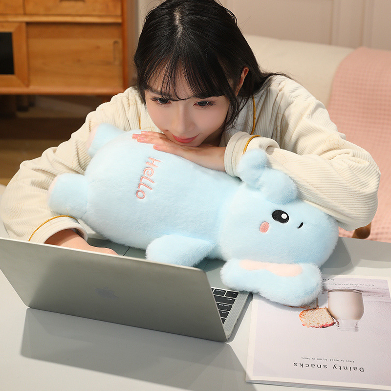 Cute chubby elephant plush toy with soft plush fabric, cuddly stuffed animal perfect for hugging, relaxing, or cozy desk and bedroom decor