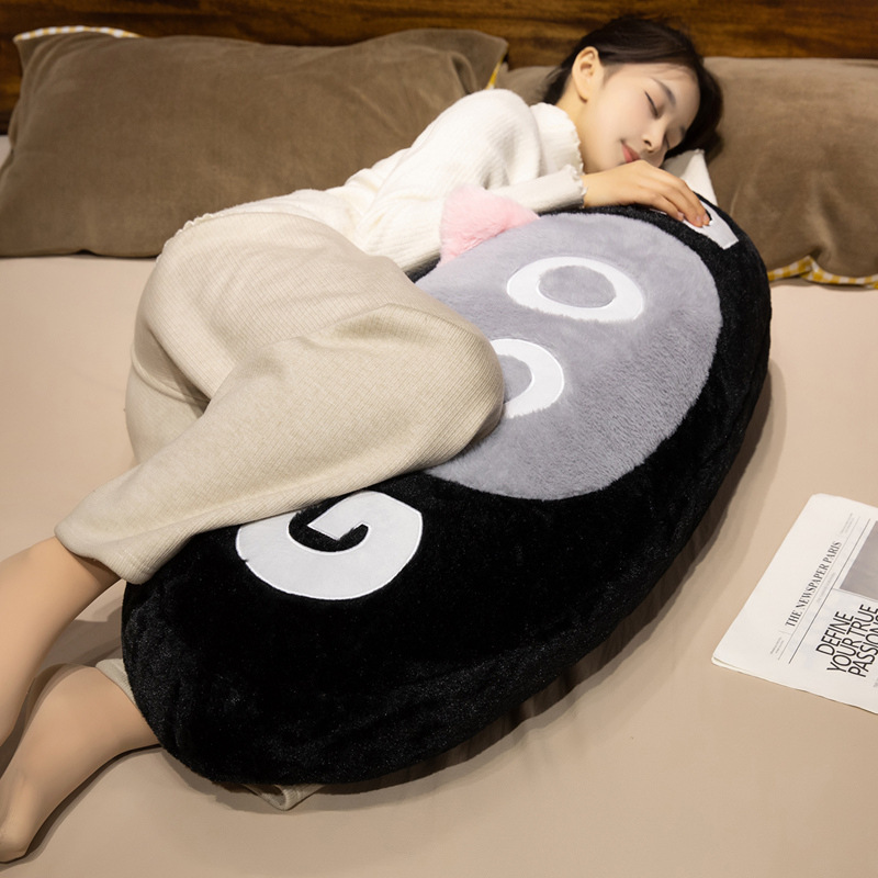 GOOD cat long plush pillow used for side sleeping and hugging, soft full body cushion providing comfort and support for cozy rest