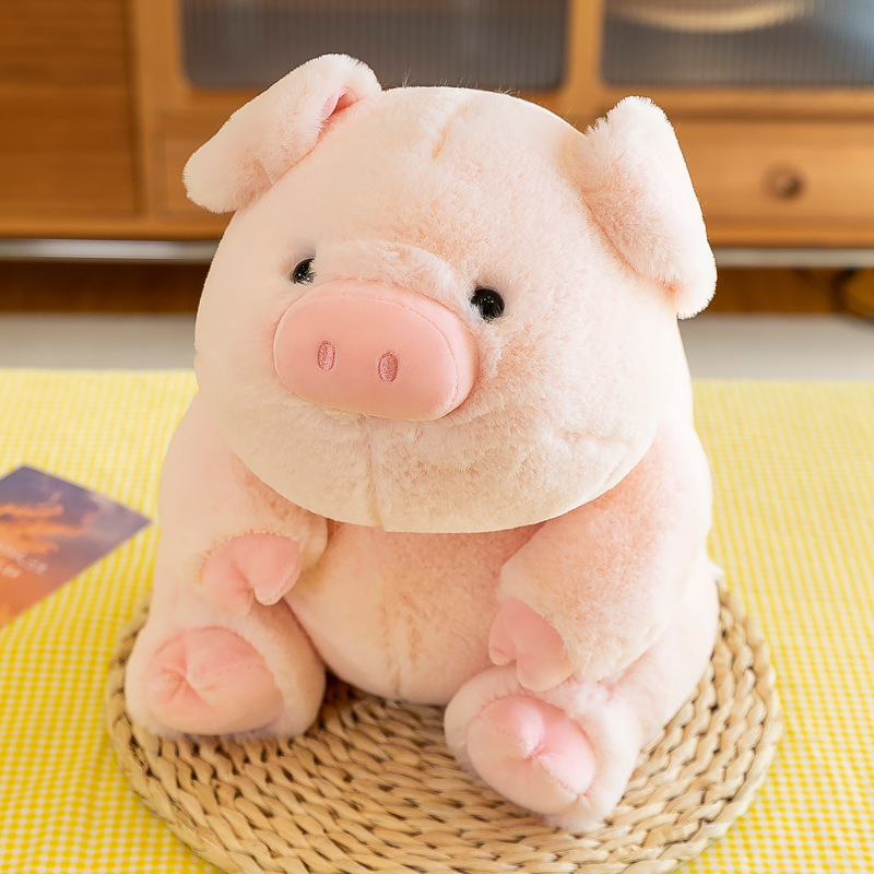 Pig companion plush toy with soft fluffy material and rounded body, ideal for hugging and cozy everyday comfort