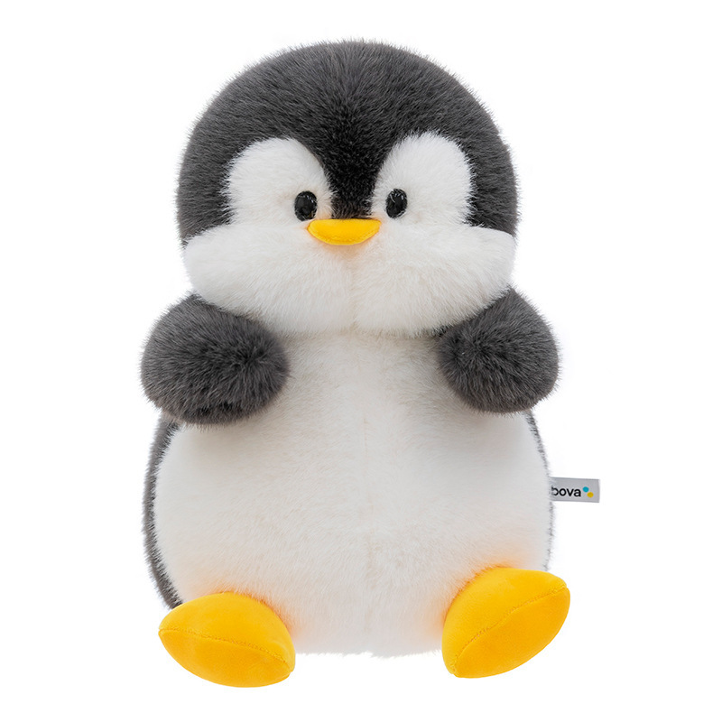 Penguin plush toy with soft plush fabric and cute design, cuddly stuffed animal for comfort and home decor