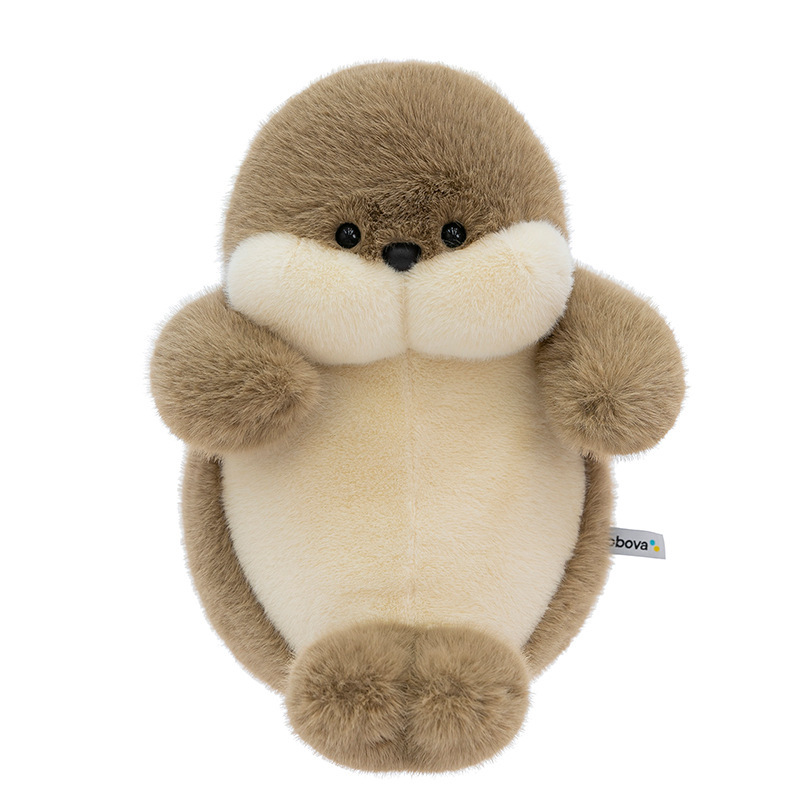Seal plush toy with round body and ultra soft texture, cute stuffed animal for hugging and cozy spaces