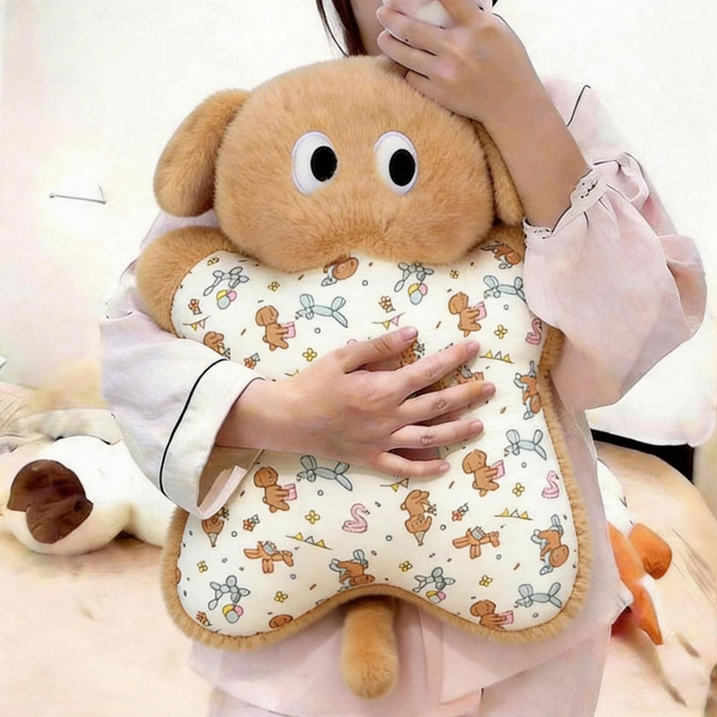 Soft dog plush pillow for hugging and squeezing, plush animal cushion ideal for relaxing, napping, and cozy moments