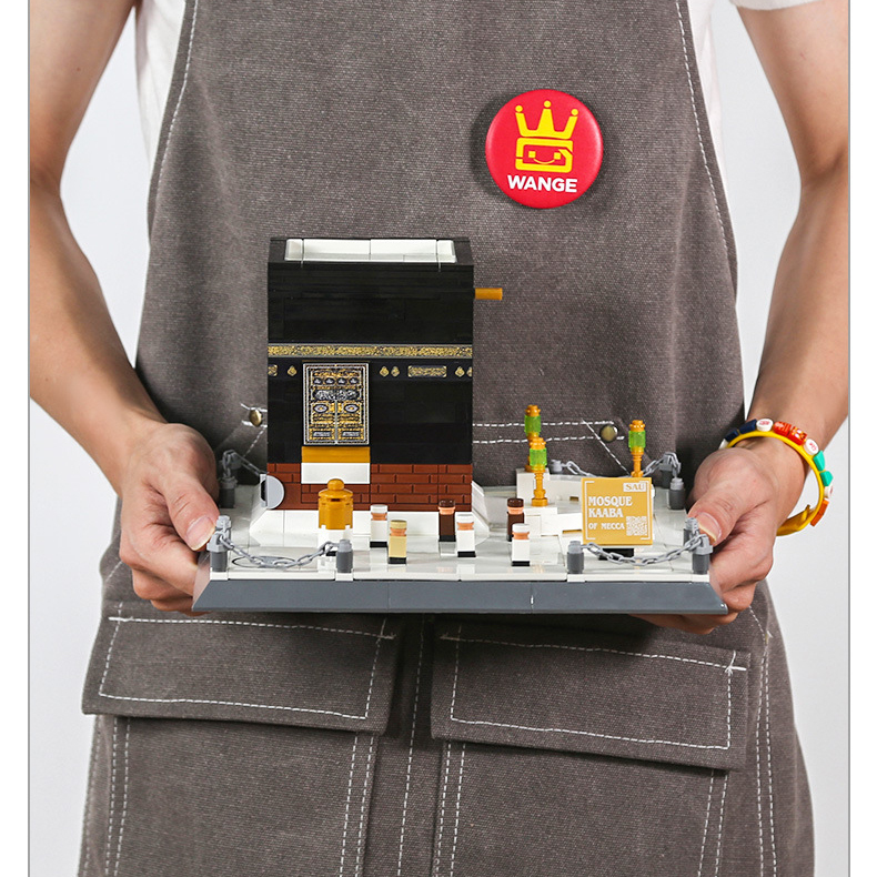 Kaaba Mecca building blocks model displayed on base showing scale and detailed architecture design for collection and display