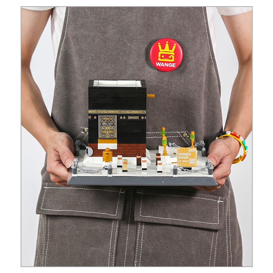 Kaaba Mecca building blocks model displayed on base showing scale and detailed architecture design for collection and display