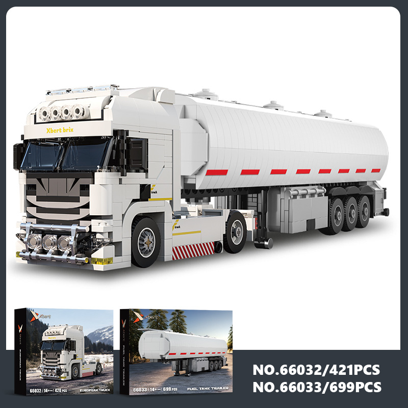 European Truck + Fuel Tank Trailer
