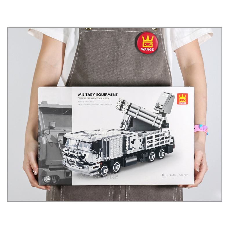 WANGE Pantsir-SM air defense system building blocks box showcasing detailed military vehicle model packaging and collector-style presentation