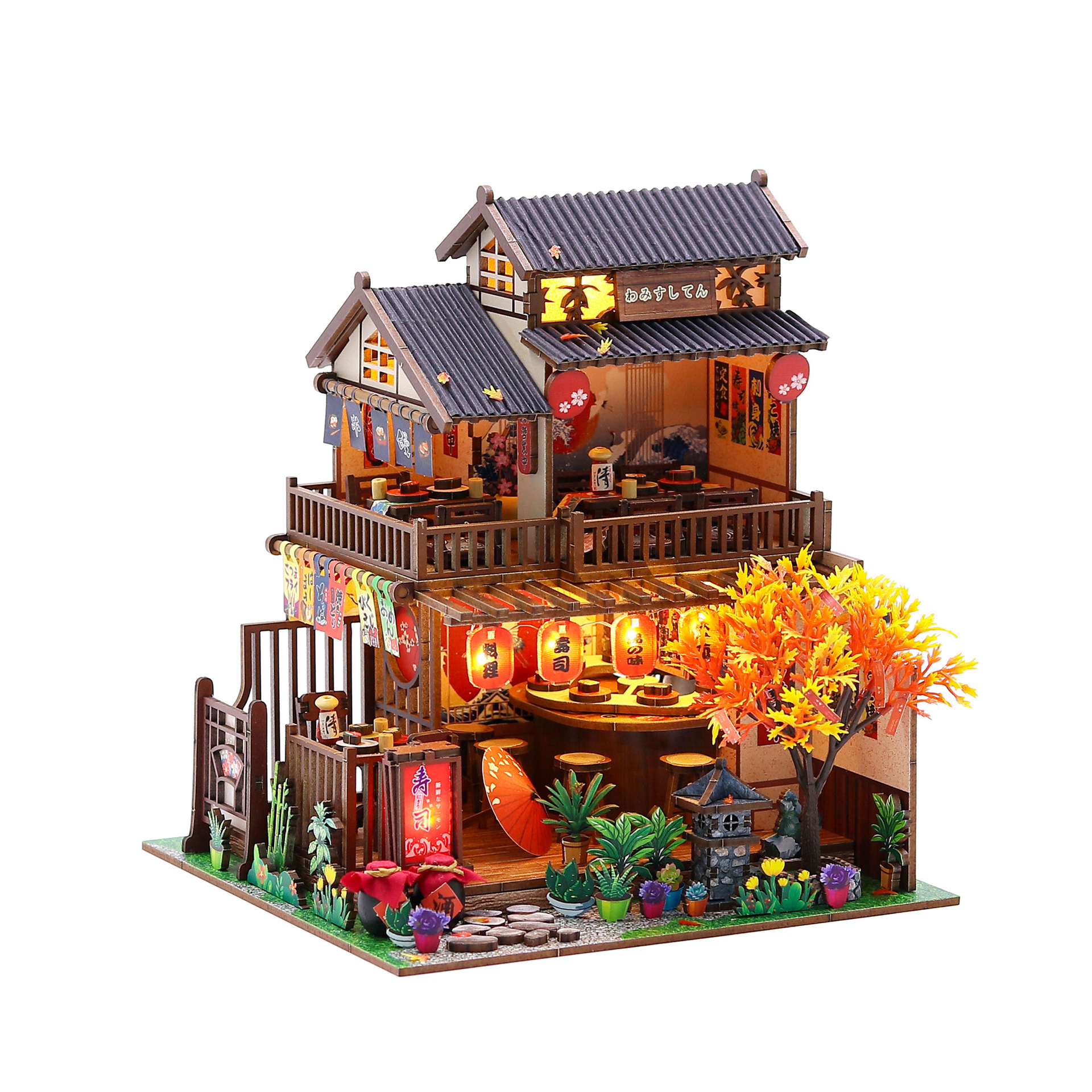 Hongda DIY Wawei Sushi Miniature House Kit – Japanese Style