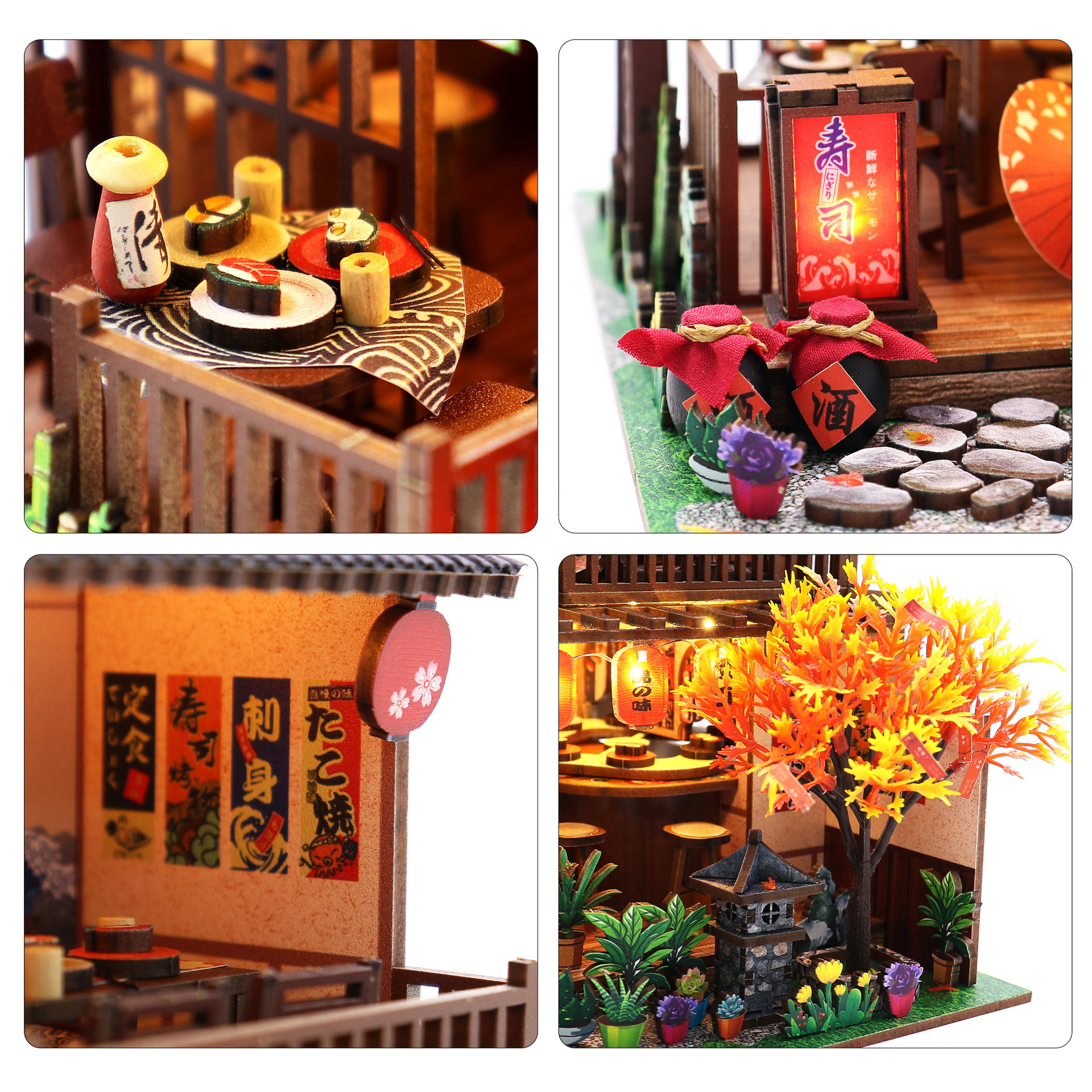 Hongda DIY Wawei Sushi Miniature House Kit – Japanese Style