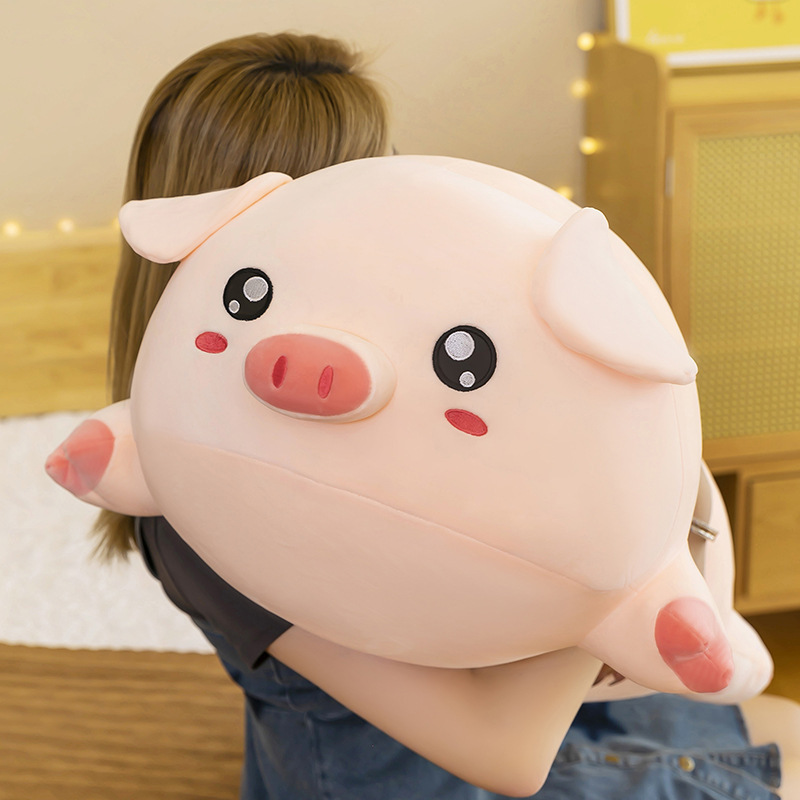 Round Pig Plush Pillow featuring a soft chubby design and round pig character