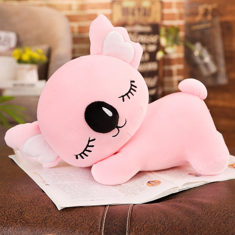 Pink Koala Plush Pillow with a sleeping koala design and soft plush texture