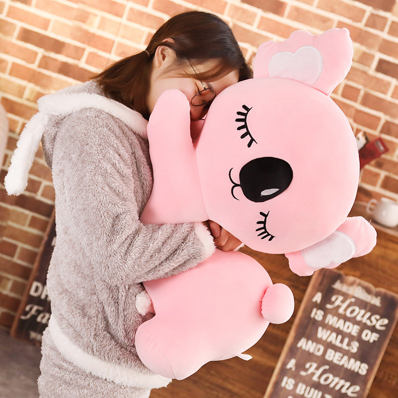 Pink Koala Plush Pillow designed for hugging and relaxation, featuring a soft plush texture and cute koala design
