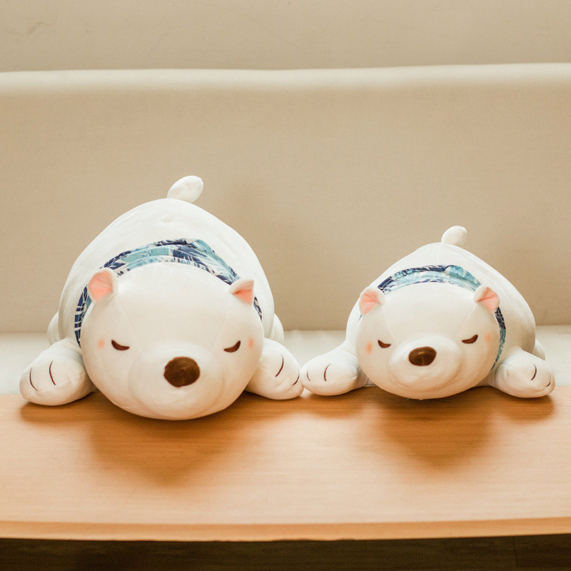 Polar Bear Plush Pillows featuring a sleeping bear face, soft plush fabric, and a cozy design for relaxing and home decor.