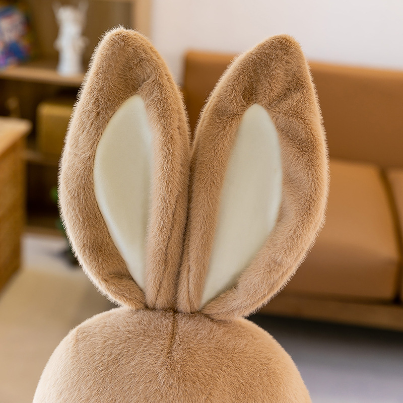 Close-up of the Sweet Bunny Plush Toy ears, highlighting the oversized bunny ear design and ultra-soft plush texture