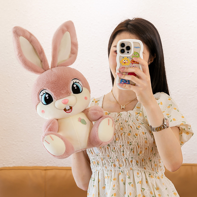 Pink Sweet Bunny plush toy featuring ultra-soft plush fabric, oversized bunny ears, and a cuddly size perfect for hugs and room decor