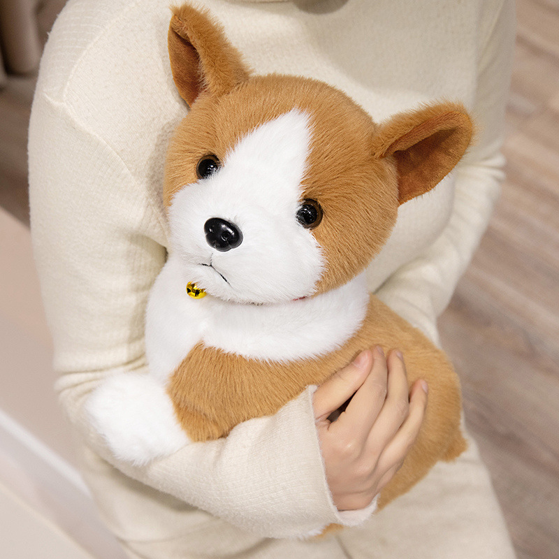 Cute Sitting Corgi Plush Toy with a soft plush body, perfect for cuddling and display