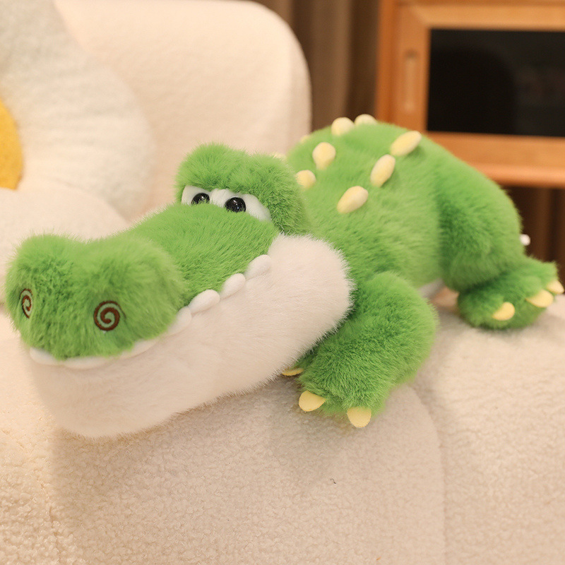 Cute Crocodile Plush Toy with a cheerful crocodile design, fluffy texture, and soft plush fabric for cuddling and display