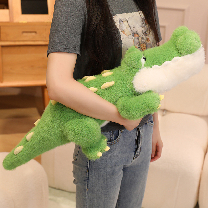 Cute Crocodile Plush Toy with soft plush fabric and playful crocodile details, perfect for hugging, cuddling, and relaxing at home