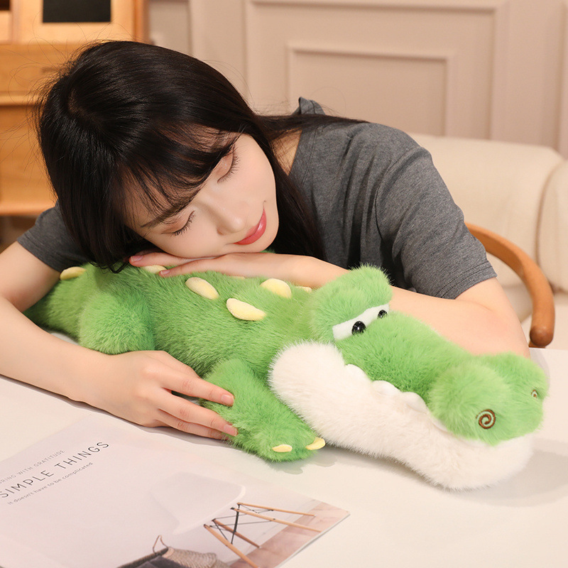 Cute Crocodile Plush Toy with soft PP cotton filling, ideal for hugging, resting, and everyday comfort